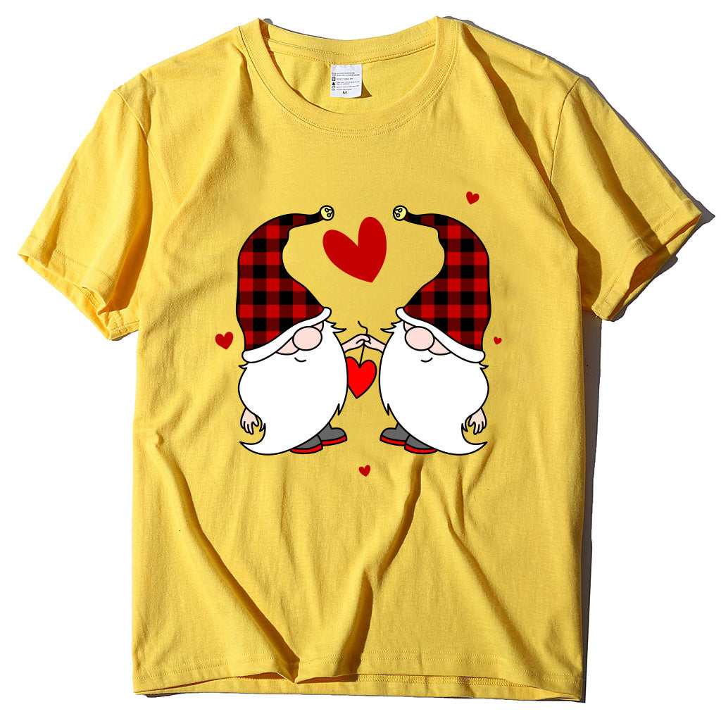 Christmas Two Dwarfs Printed Women's Style