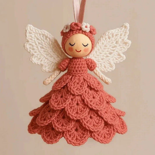 DIY Crochet Angel Decoration Kit – Handmade Craft Supplies for Christmas Tree Ornaments