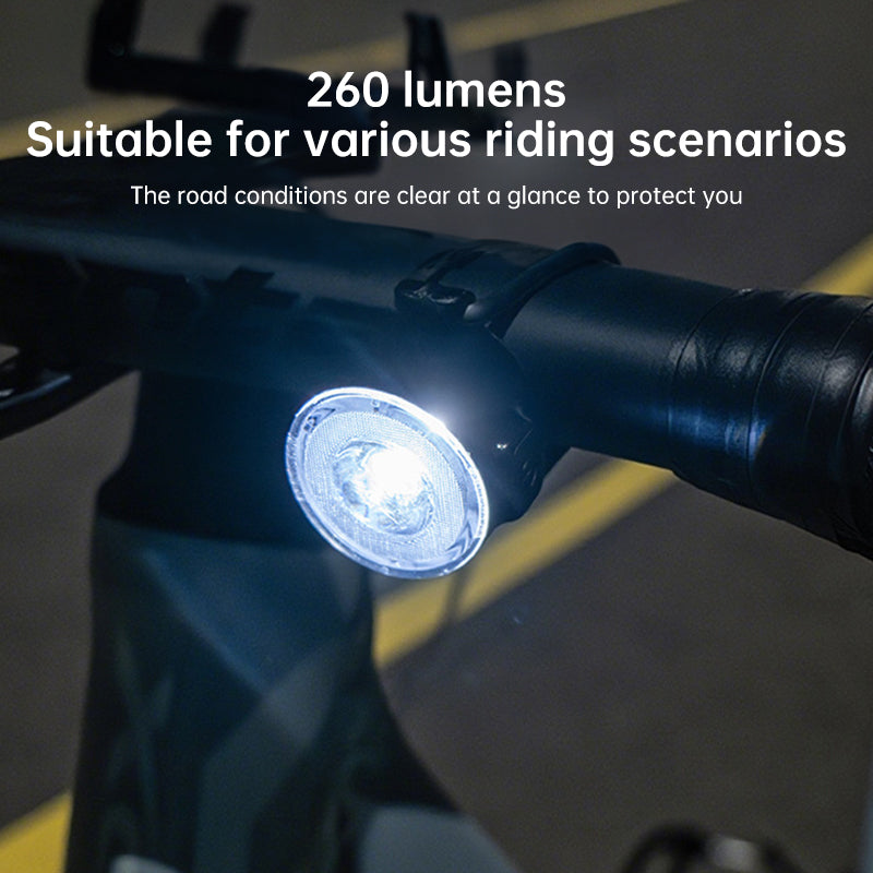 Red & White LED Bike Light Set: Rechargeable (USB Charging, Built-in Battery) – Includes Cycling Flashlights