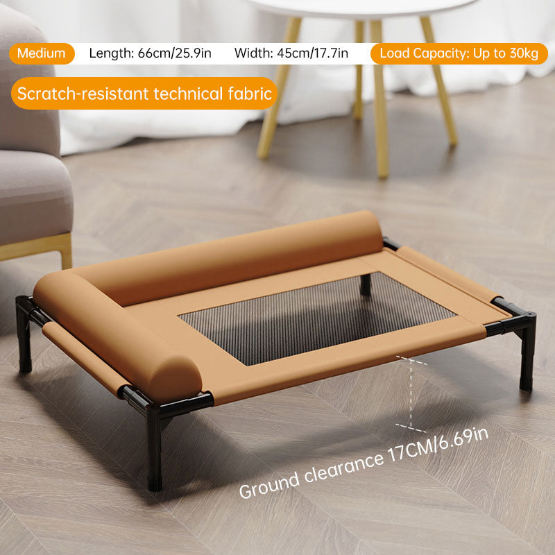 Pet Furniture: Elevated Mesh Dog Beds (Breathable with Cushion), Removable Dog Cribs, Cat Beds – For Patio Sunbathing
