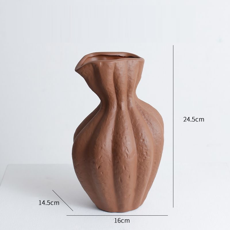 Entrance wine cabinet decoration home living room art display cabinet decoration coarse pottery vase