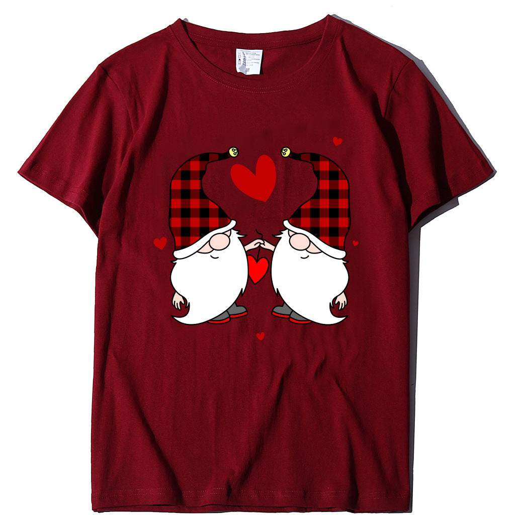 Christmas Two Dwarfs Printed Women's Style