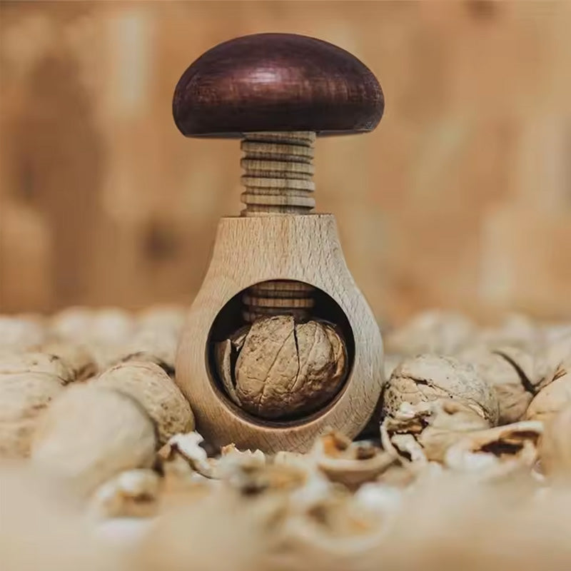 New Mushroom-Shaped Multifunctional Nutcracker: Adjustable Tongs for Walnuts, Pecans & More – Easy Home Kitchen Use
