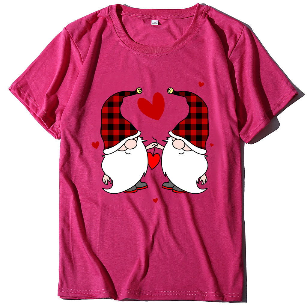 Christmas Two Dwarfs Printed Women's Style