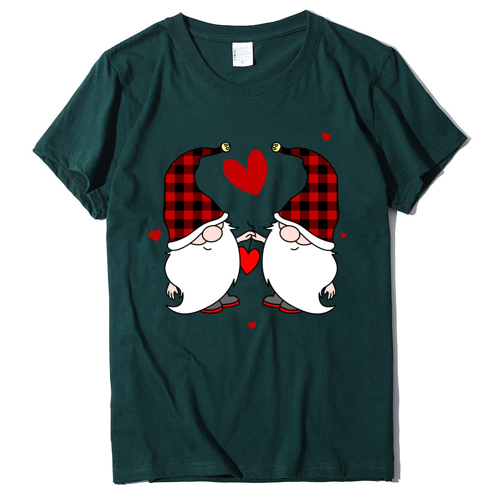 Christmas Two Dwarfs Printed Women's Style