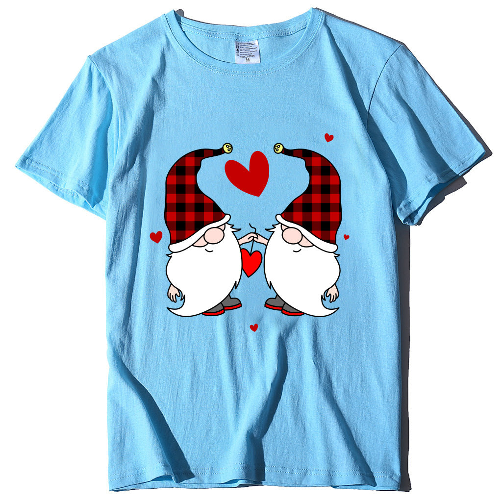 Christmas Two Dwarfs Printed Women's Style