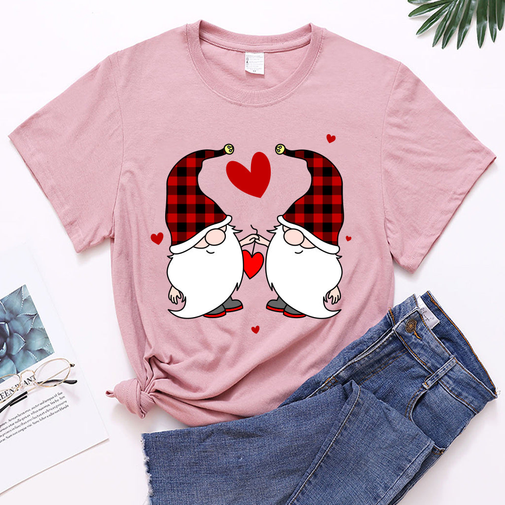 Christmas Two Dwarfs Printed Women's Style