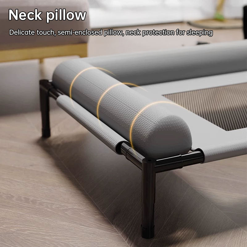 Pet Furniture: Elevated Mesh Dog Beds (Breathable with Cushion), Removable Dog Cribs, Cat Beds – For Patio Sunbathing