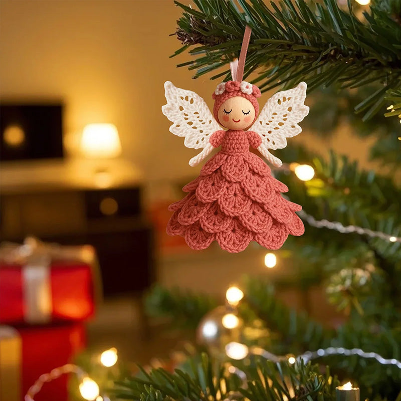 DIY Crochet Angel Decoration Kit – Handmade Craft Supplies for Christmas Tree Ornaments