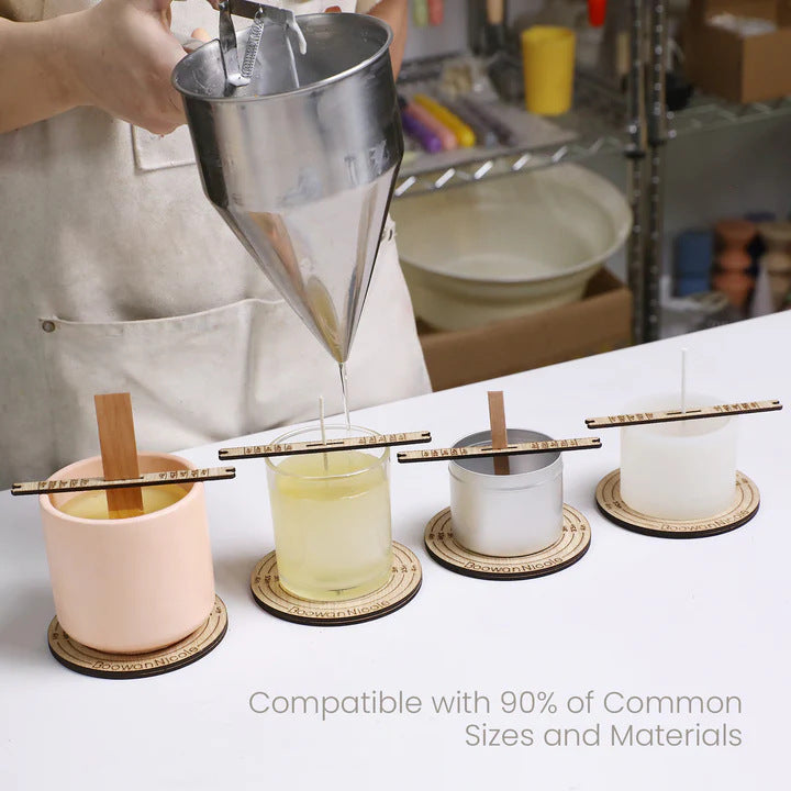 Quick Magnetic Candle Wick Centering Tool & Holder – For Candle Making