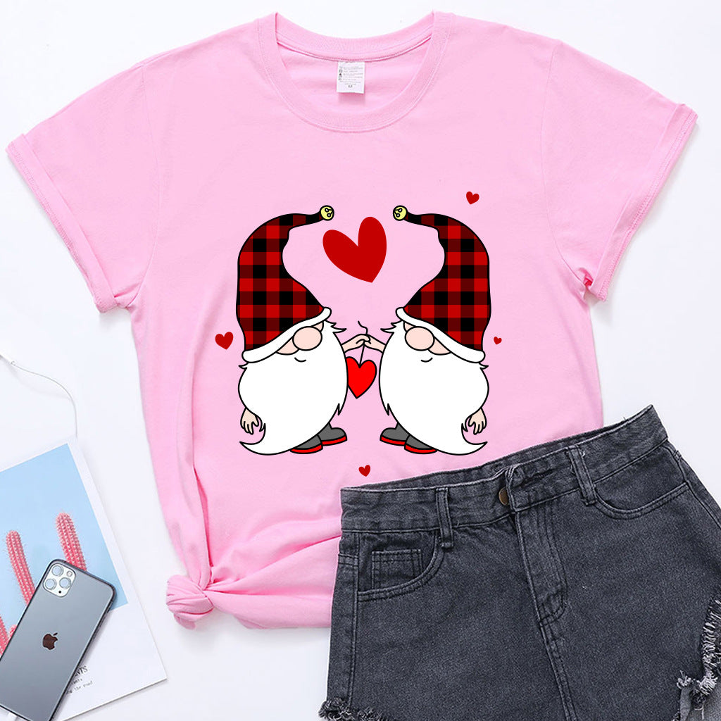 Christmas Two Dwarfs Printed Women's Style