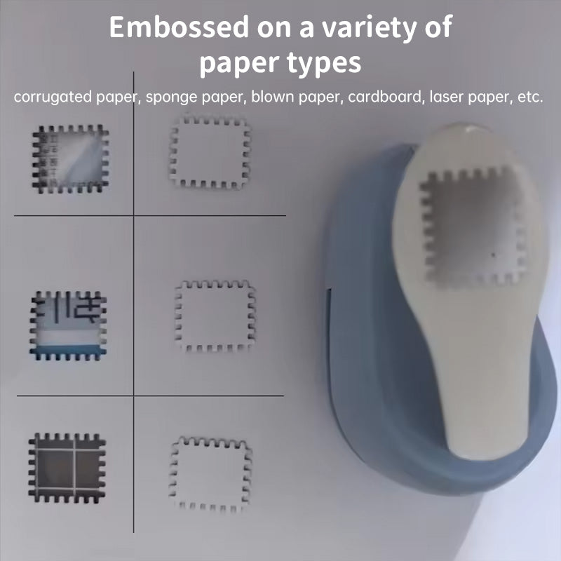 Handheld Stamp-Shaped Punchers – Round Hole, Tooth-Shaped Manual Punching Tools