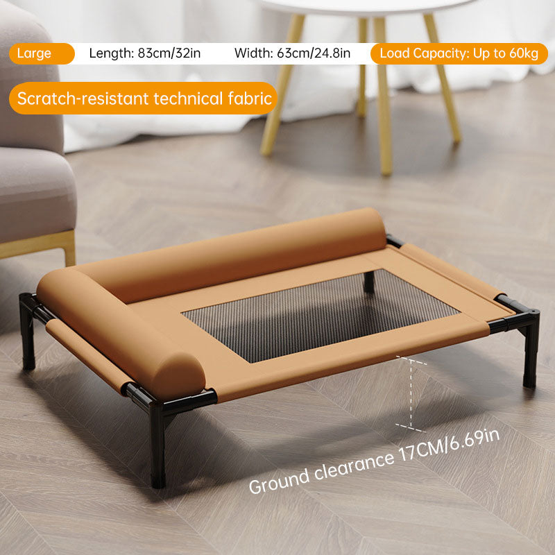 Pet Furniture: Elevated Mesh Dog Beds (Breathable with Cushion), Removable Dog Cribs, Cat Beds – For Patio Sunbathing