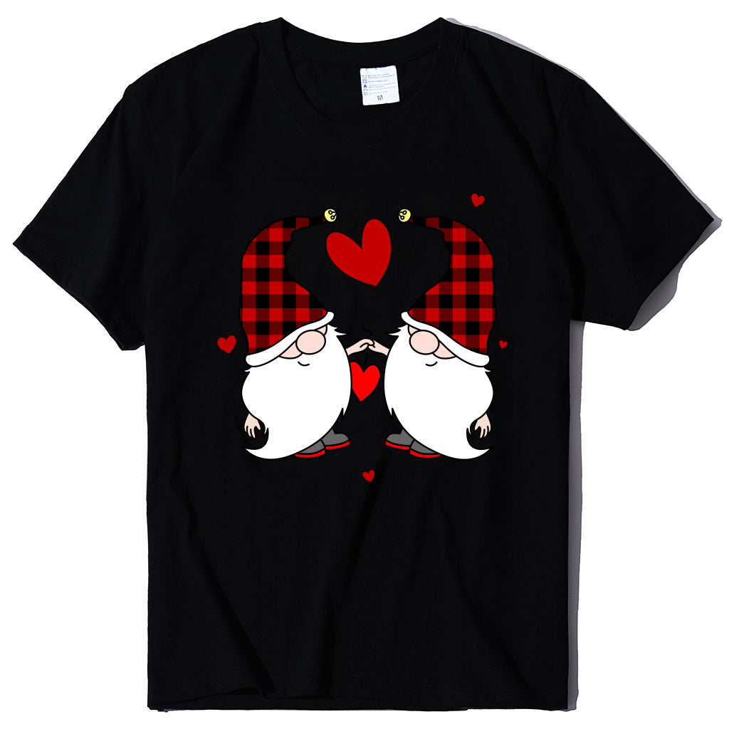 Christmas Two Dwarfs Printed Women's Style