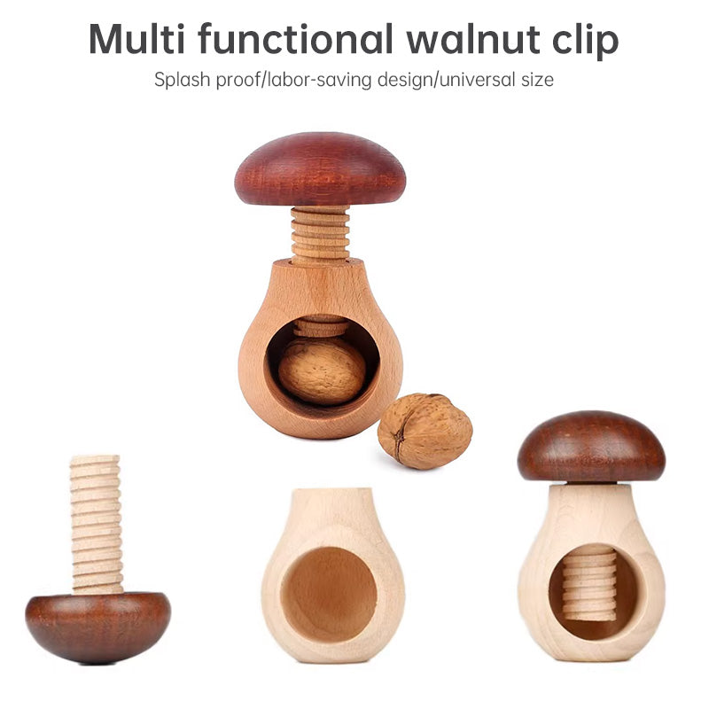 New Mushroom-Shaped Multifunctional Nutcracker: Adjustable Tongs for Walnuts, Pecans & More – Easy Home Kitchen Use