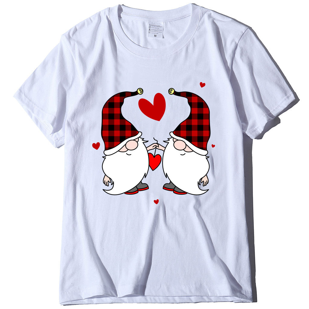 Christmas Two Dwarfs Printed Women's Style