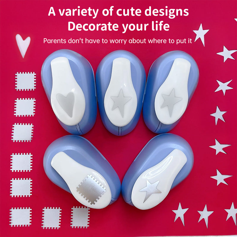 Handheld Stamp-Shaped Punchers – Round Hole, Tooth-Shaped Manual Punching Tools