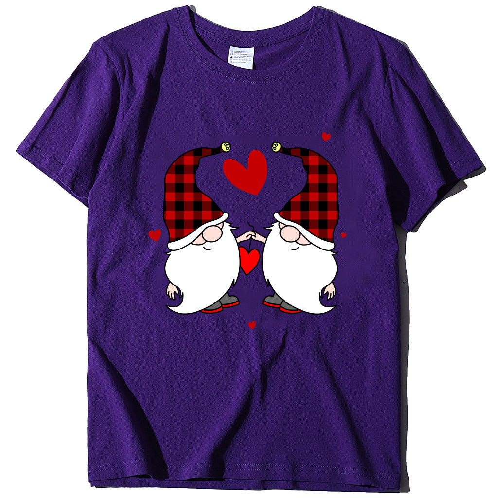 Christmas Two Dwarfs Printed Women's Style
