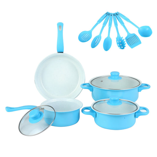 13-Piece Premium Non-Stick Cookware Set: Frying Pans, Casserole, Wok, Multi-Func, Stylish, Durable, Outdoor-Ready