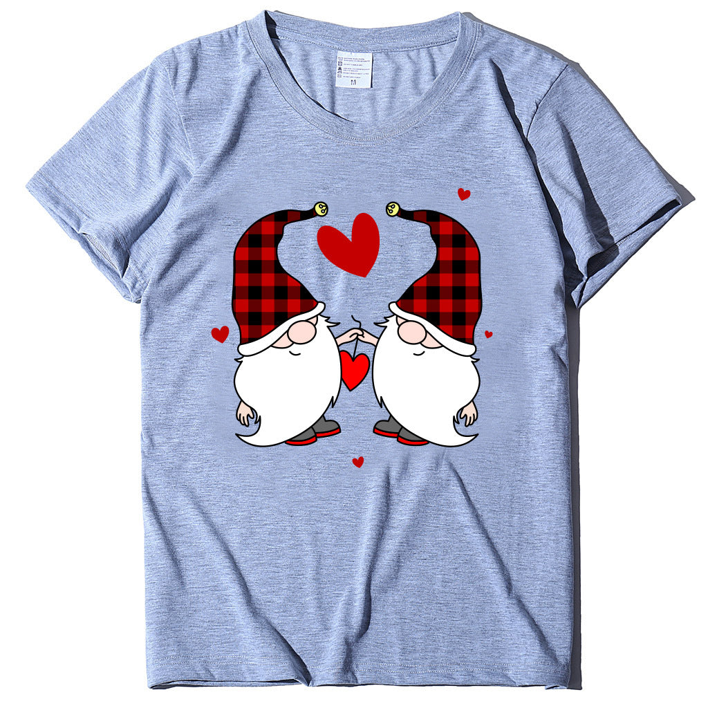 Christmas Two Dwarfs Printed Women's Style