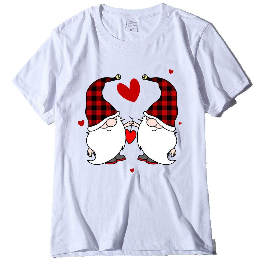 Christmas Two Dwarfs Printed Women's Style