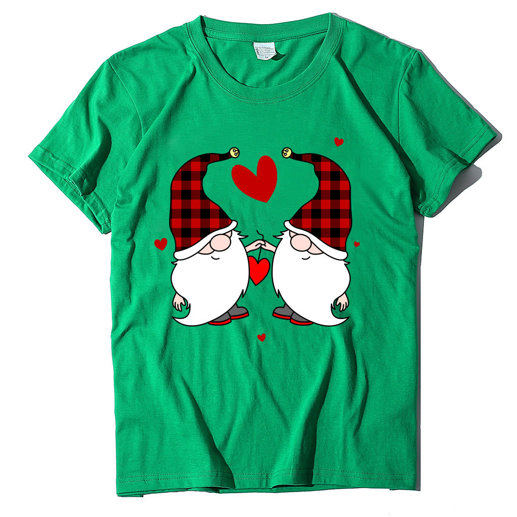 Christmas Two Dwarfs Printed Women's Style