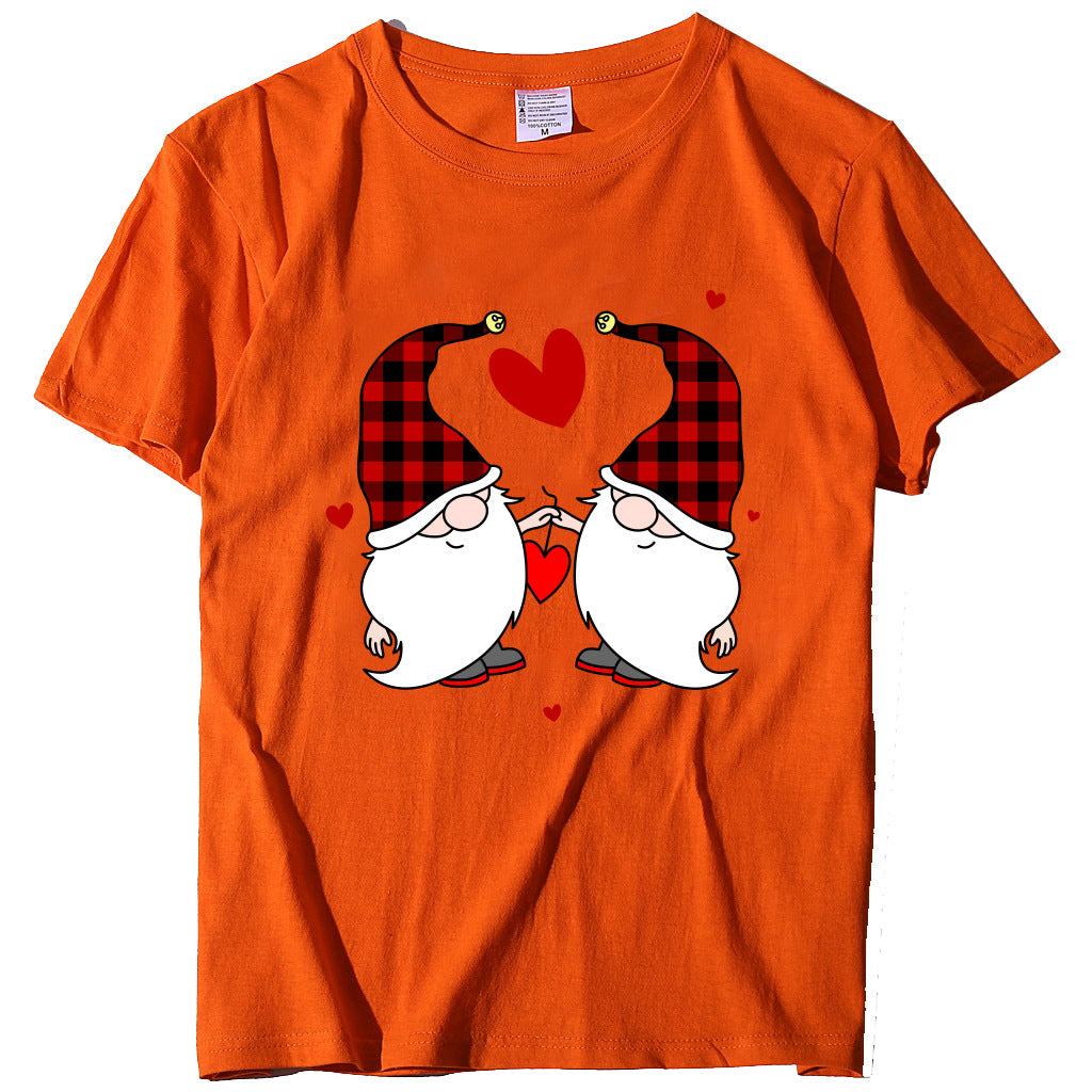 Christmas Two Dwarfs Printed Women's Style