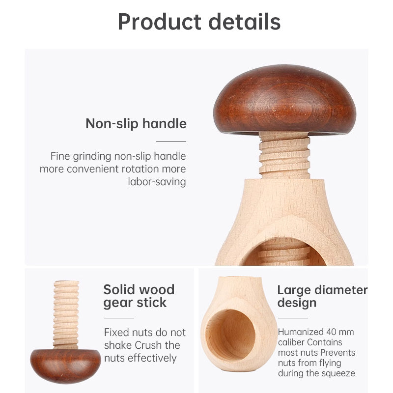 New Mushroom-Shaped Multifunctional Nutcracker: Adjustable Tongs for Walnuts, Pecans & More – Easy Home Kitchen Use