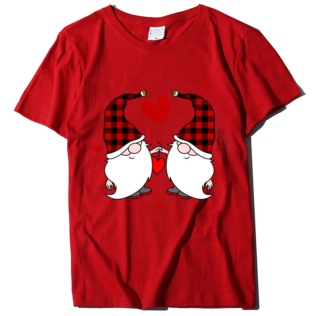 Christmas Two Dwarfs Printed Women's Style