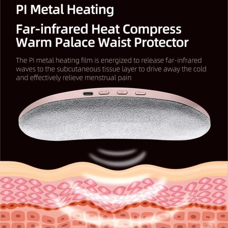 Relieve Menstrual Pain Abdominal Heating Massage Warm Belt Electric Heating Uterus Acupoints Vibrating Massage the Waist
