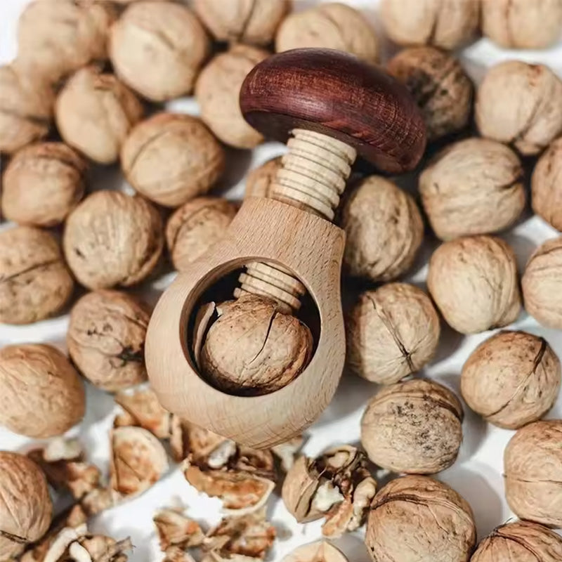 New Mushroom-Shaped Multifunctional Nutcracker: Adjustable Tongs for Walnuts, Pecans & More – Easy Home Kitchen Use