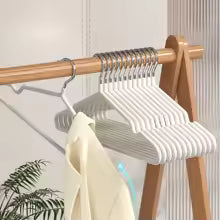 20 pcs Of Non-Marking Metal Clothes Hangers – Heavy-Duty, Non-Slip, Thick Adult Hangers for Home, Wardrobe & Laundry Storage