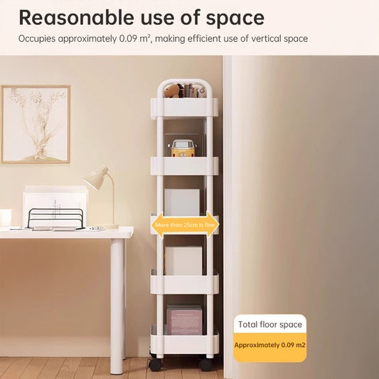 Multi-Layer Wheeled Utility Cart (for home, kitchen, bathroom storage: snacks, books)