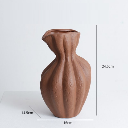 Entrance wine cabinet decoration home living room art display cabinet decoration coarse pottery vase