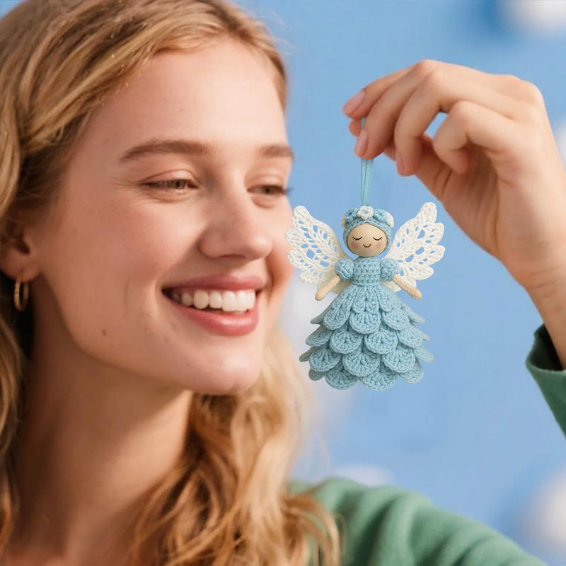 DIY Crochet Angel Decoration Kit – Handmade Craft Supplies for Christmas Tree Ornaments