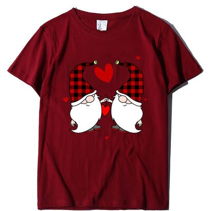 Christmas Two Dwarfs Printed Women's Style