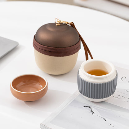 Pinecone Quick Customer Cup Travel Tea Set One Pot One Cup Portable Office Tea Cup Filter Cup