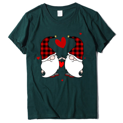 Christmas Two Dwarfs Printed Women's Style