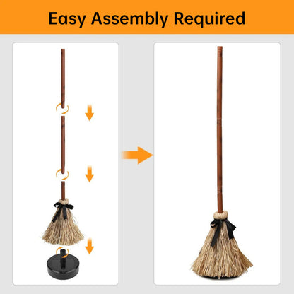 Halloween Floating Witch Broom, Haunted Dancing Broom with Ghost Sound – Spooky Festive Decor for Home