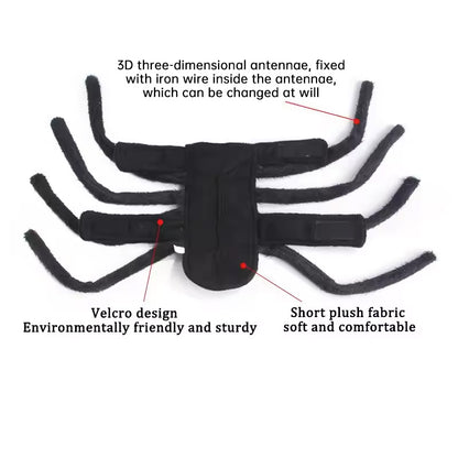Spider Back Design Pet Halloween Costume – Fits Cats, Small/Medium Dogs & Puppies