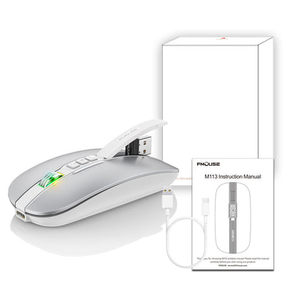 Wireless Mouse Bluetooth Dual Mode 2.4G/BT5.1 Silent Mouse 2400DPI PC Notebook Business Office