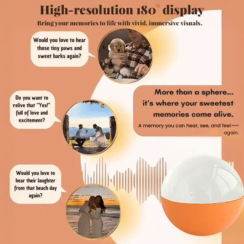 Wedding/Anniversary Video Crystal Ball – 2.7" Spherical Pixel Display, 4GB Player, Memory Art Lamp