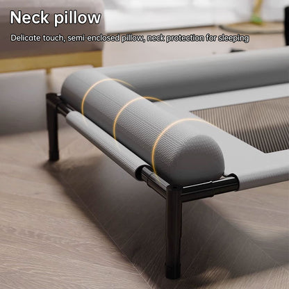 Pet Furniture: Elevated Mesh Dog Beds (Breathable with Cushion), Removable Dog Cribs, Cat Beds – For Patio Sunbathing