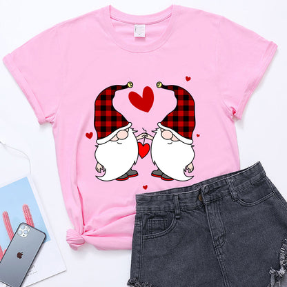 Christmas Two Dwarfs Printed Women's Style