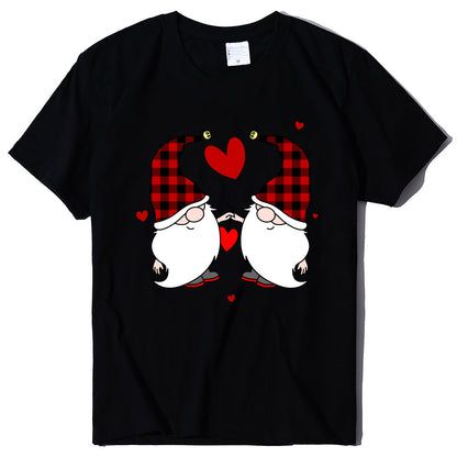 Christmas Two Dwarfs Printed Women's Style