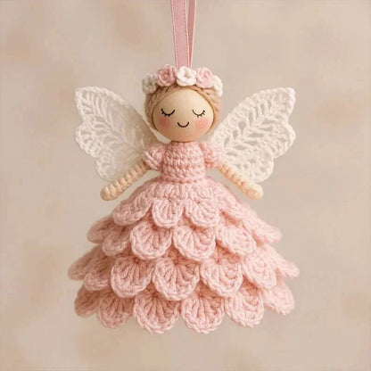 DIY Crochet Angel Decoration Kit – Handmade Craft Supplies for Christmas Tree Ornaments