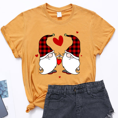Christmas Two Dwarfs Printed Women's Style