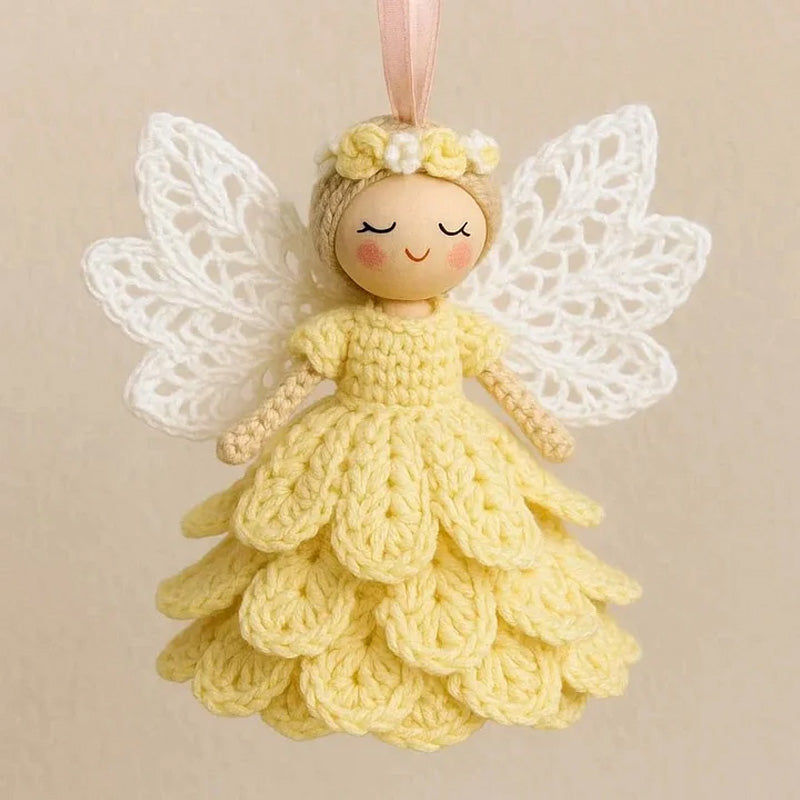 DIY Crochet Angel Decoration Kit – Handmade Craft Supplies for Christmas Tree Ornaments