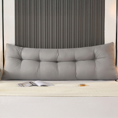 Fluffy Warm Feather-Cotton Backrest - Classic Solid Brushed Triangular Bed Cushion