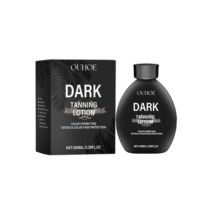 OUHOE Dark Tanning Lotion, Summer Outdoor Sun Relief For Uneven Skin Tone Moisturizing Refreshing Black Care Lotion